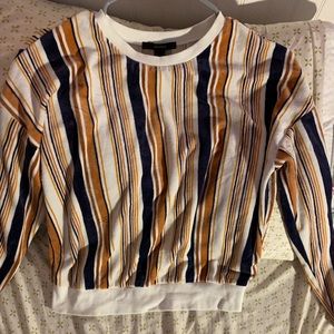 Multiple striped crew neck
